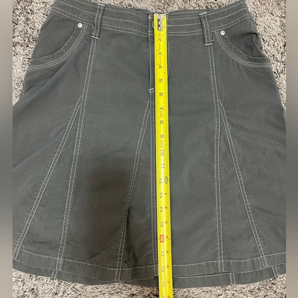Kuhl dark grey stretch A line hike splash skirt women’s size 6 - Picture 10 of 14
